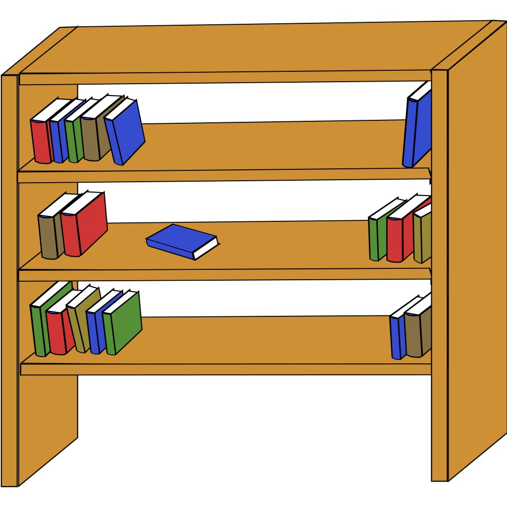 Bookshelf, bookcase PNG    图片编号:107093
