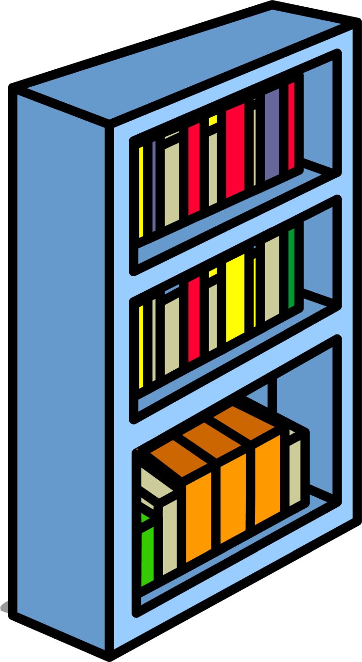 Bookshelf, bookcase PNG    图片编号:107104