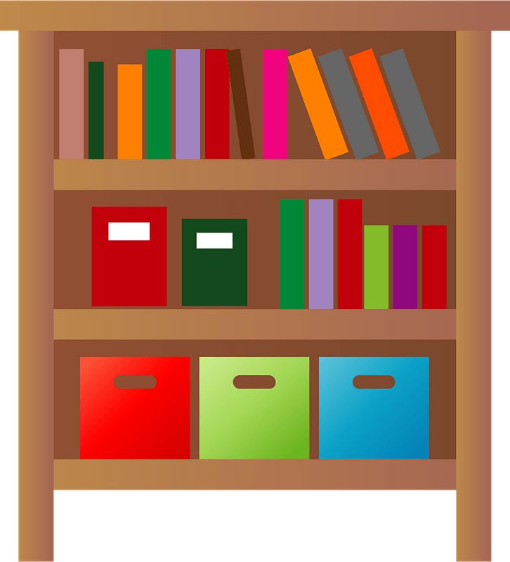 Bookshelf, bookcase PNG    图片编号:107118