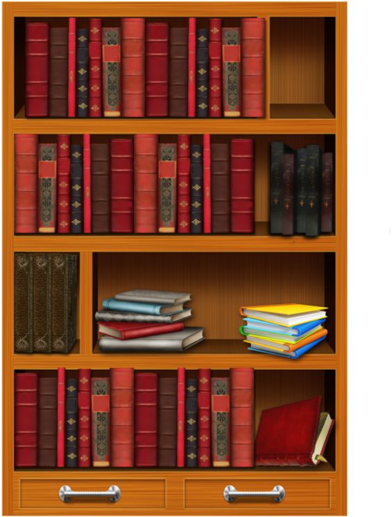 Bookshelf, bookcase PNG    图片编号:107123