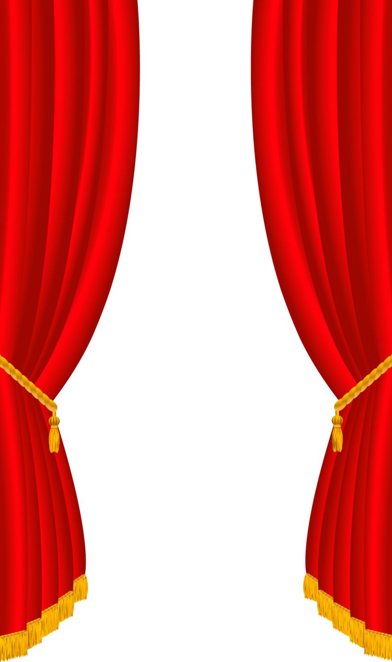 Red curtains PNG    图片编号:32283
