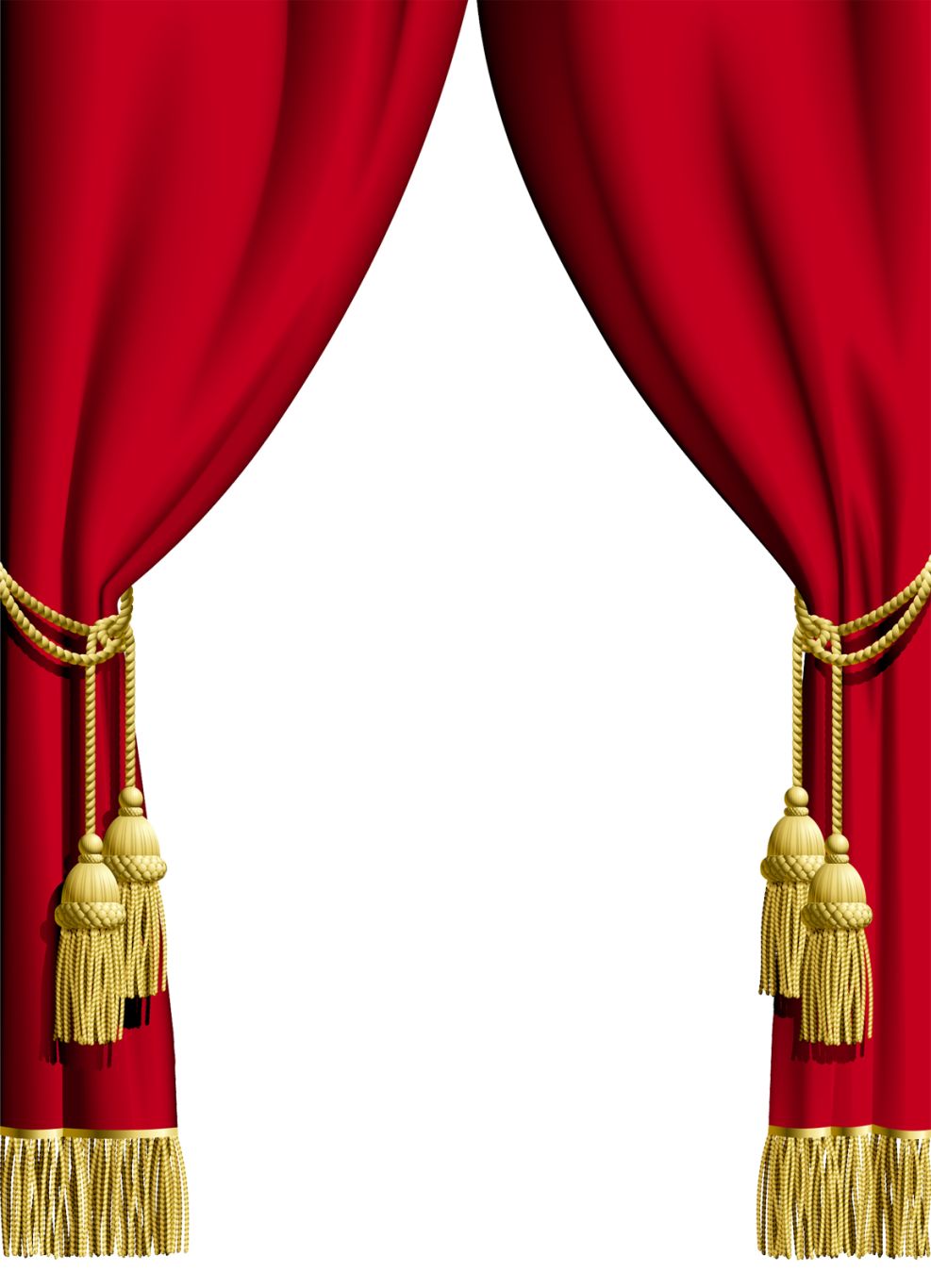 Red curtains PNG    图片编号:32290