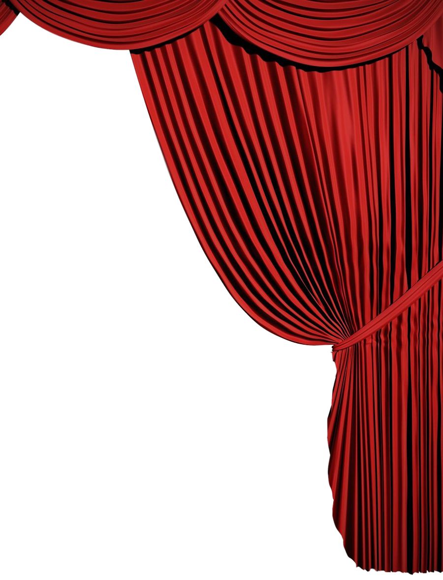 Red curtains PNG    图片编号:32300
