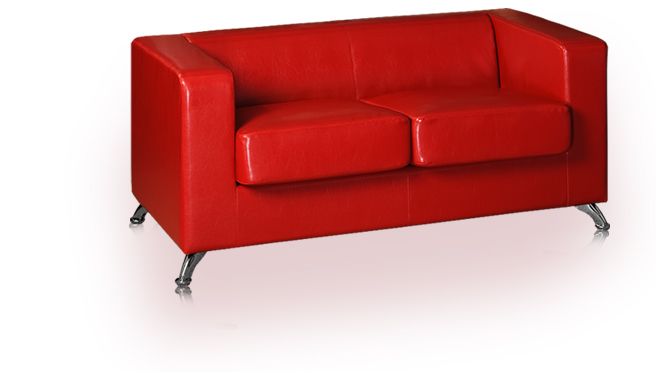 Red sofa PNG image    图片编号:6945