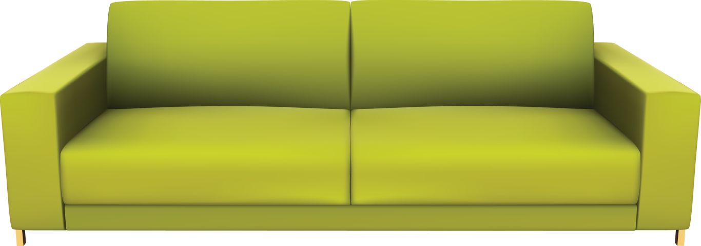 Green sofa PNG image    图片编号:6954