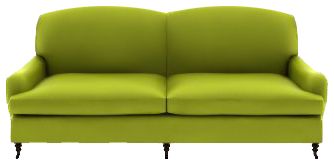Green sofa PNG image    图片编号:6964