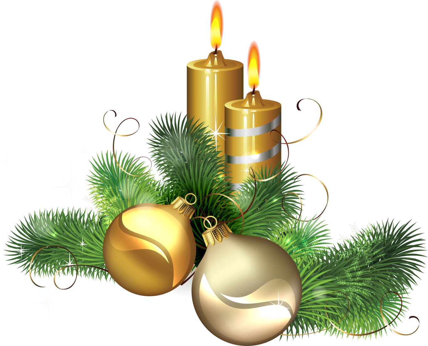 Christmas candles PNG image    图片编号:3737