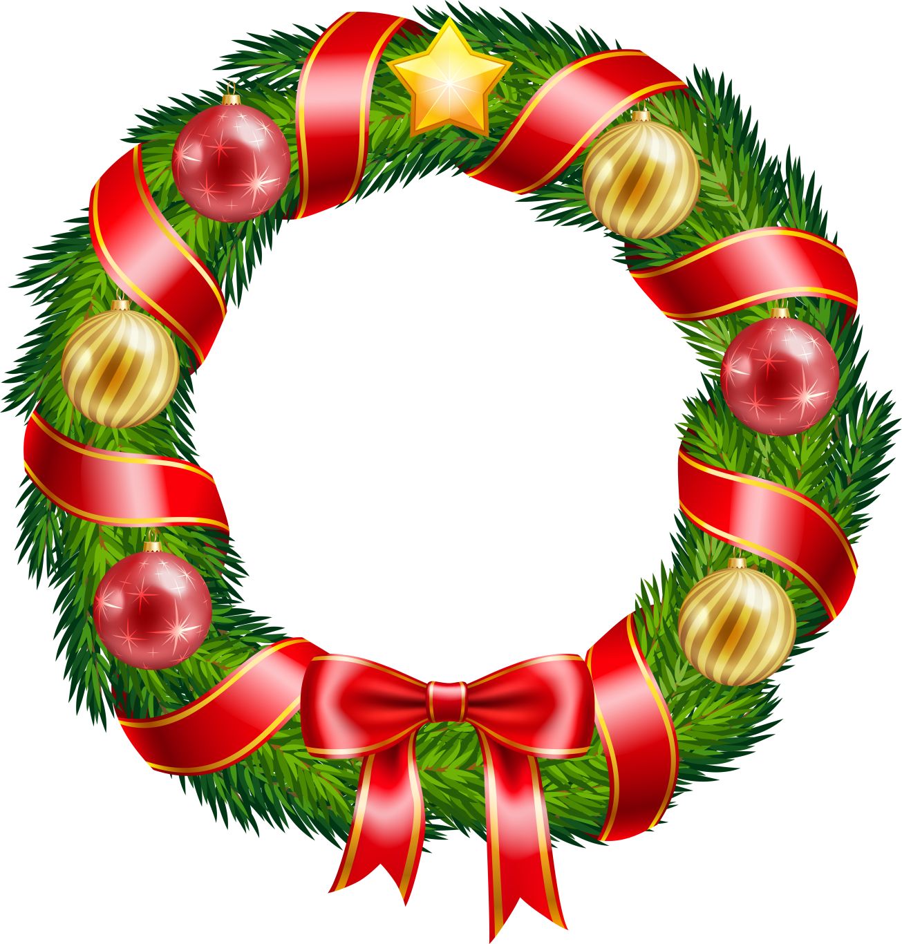Christmas wreath PNG    图片编号:95043