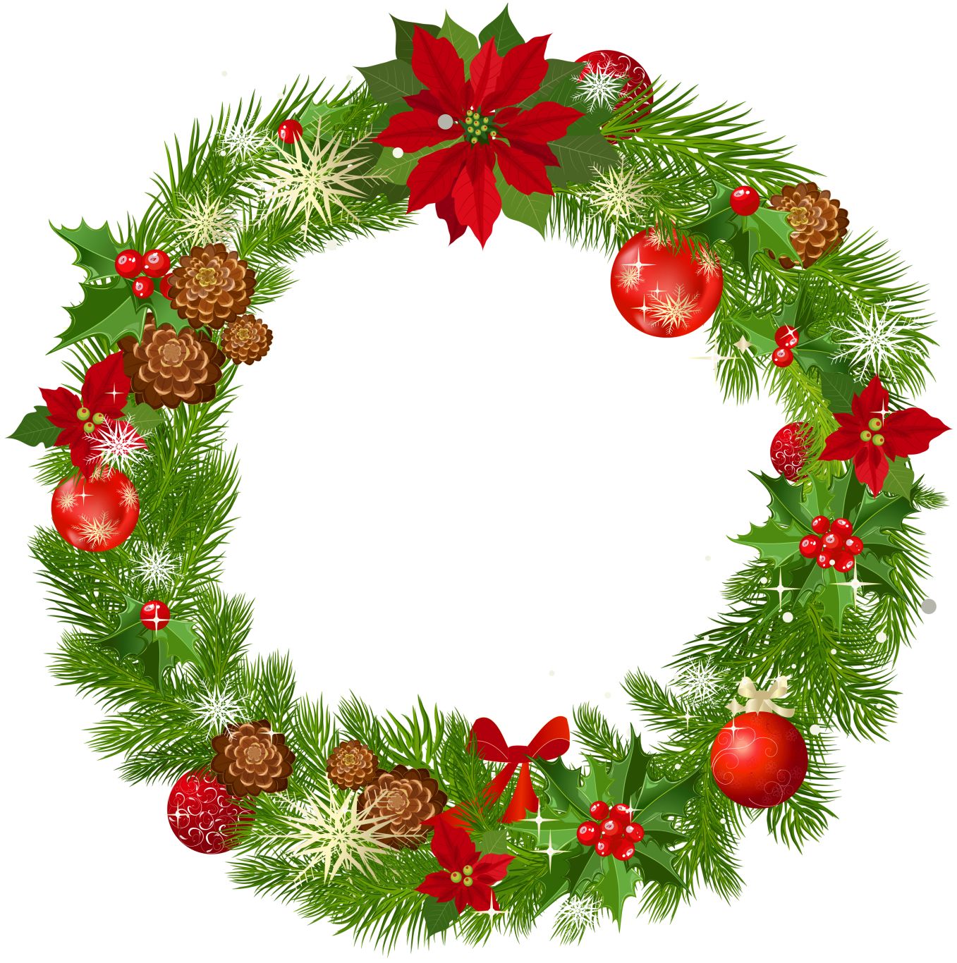 Christmas wreath PNG    图片编号:95111