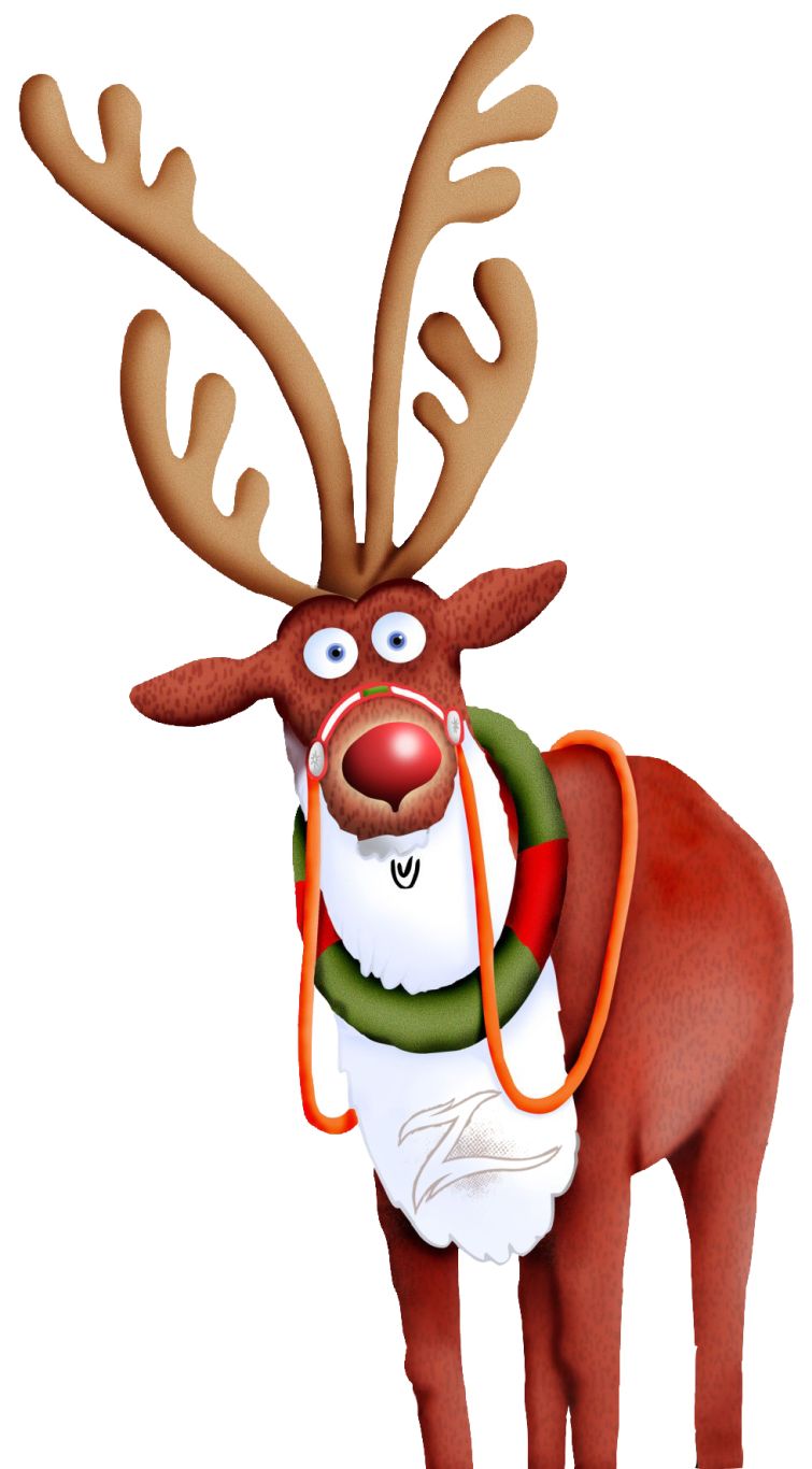 Santa Claus's reindeer PNG    图片编号:94937