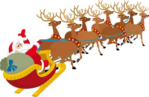 Santa Claus's reindeer PNG    图片编号:94954