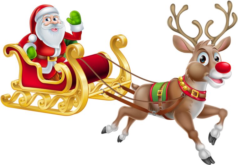 Santa Claus's reindeer PNG    图片编号:94971