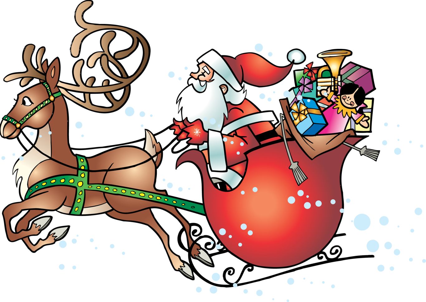 Santa sleigh PNG    图片编号:38667