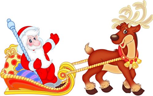 Santa sleigh PNG    图片编号:38668