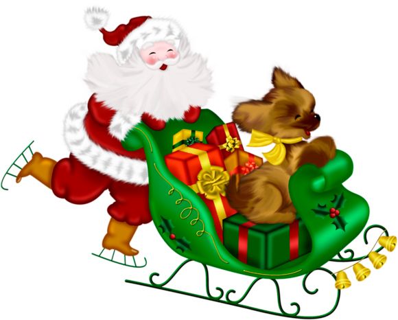 Santa sleigh PNG    图片编号:38674
