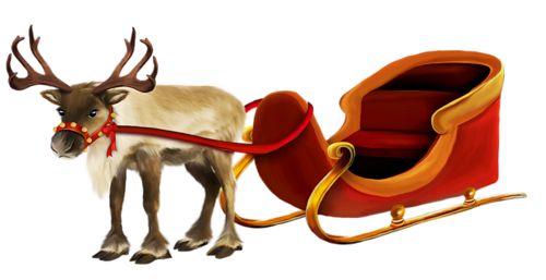 Santa sleigh PNG    图片编号:38657