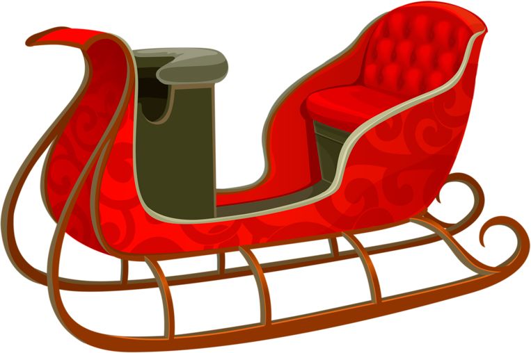 Santa sleigh PNG    图片编号:38687