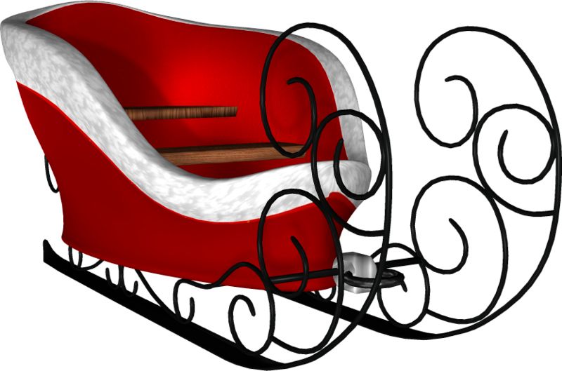 Santa sleigh PNG    图片编号:38689