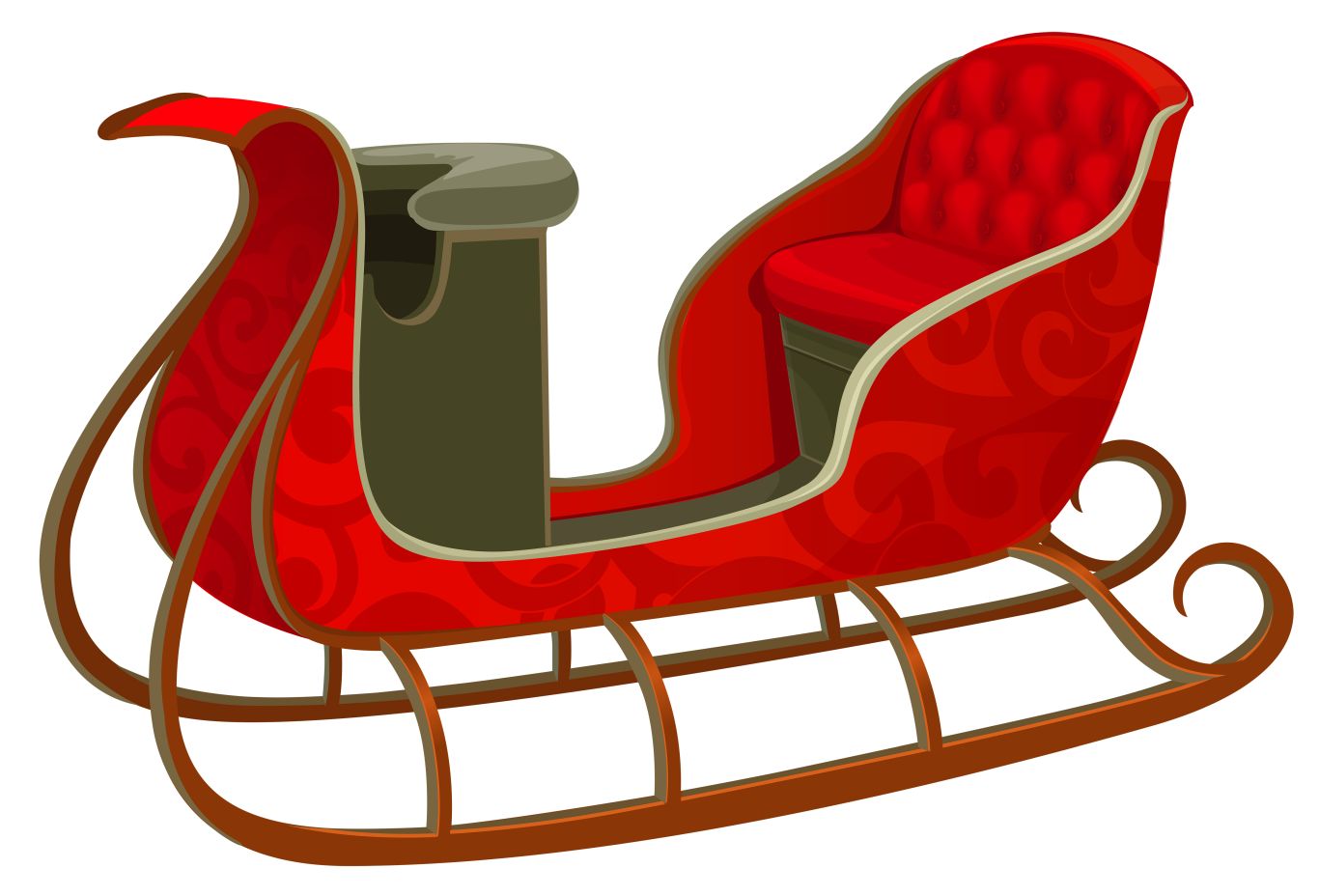 Santa sleigh PNG    图片编号:38698