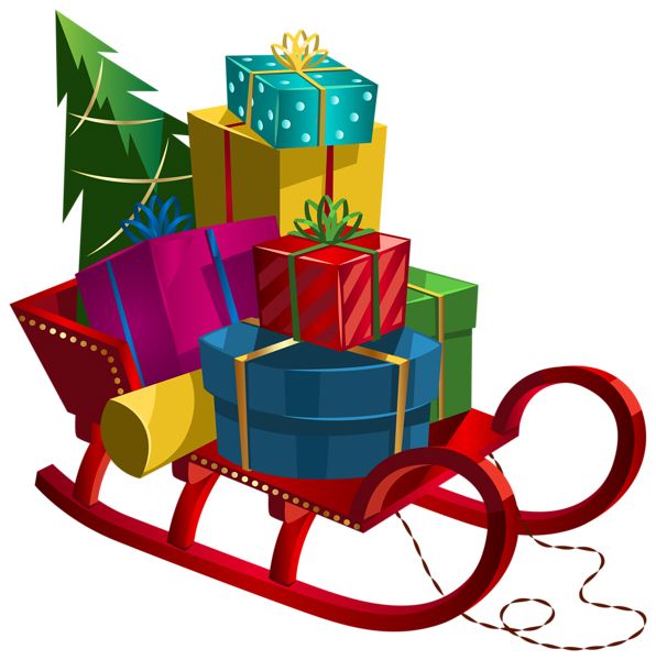 Santa sleigh PNG    图片编号:38702