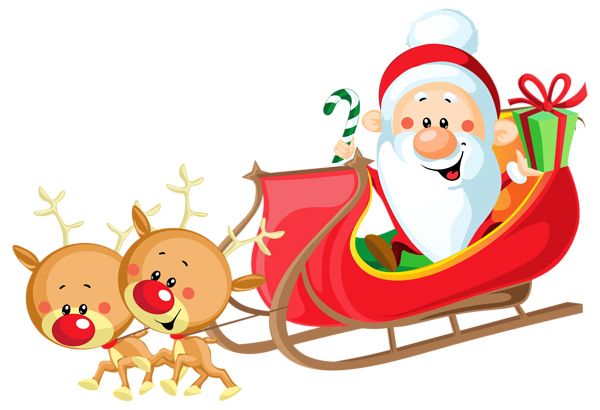 Santa sleigh PNG    图片编号:38703