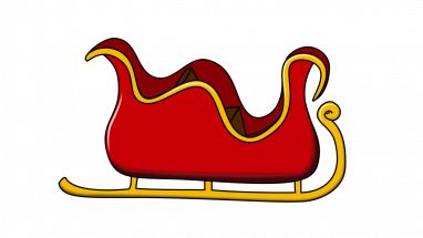 Santa sleigh PNG    图片编号:38708