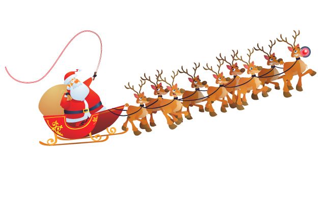 Santa sleigh PNG    图片编号:38709