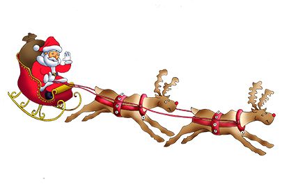 Santa sleigh PNG    图片编号:38710