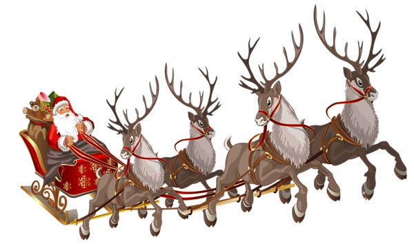 Santa sleigh PNG    图片编号:38712