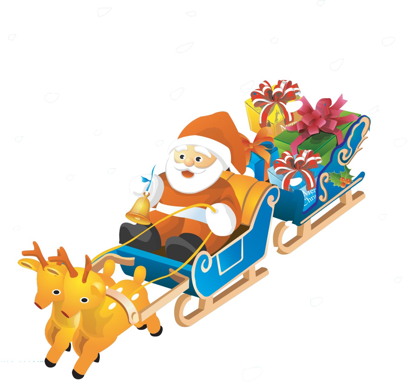 Santa sleigh PNG    图片编号:38660