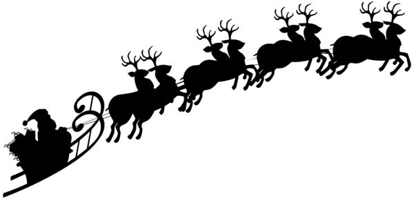 Santa sleigh PNG    图片编号:38715