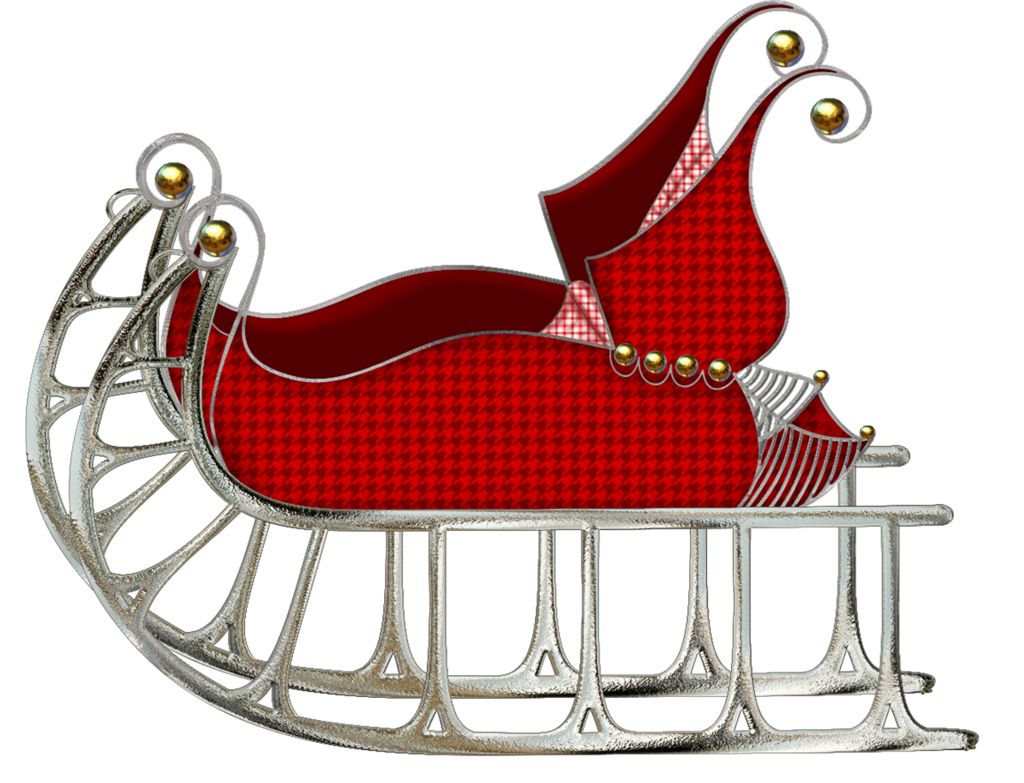 Santa sleigh PNG    图片编号:38719