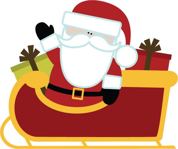 Santa sleigh PNG    图片编号:38728