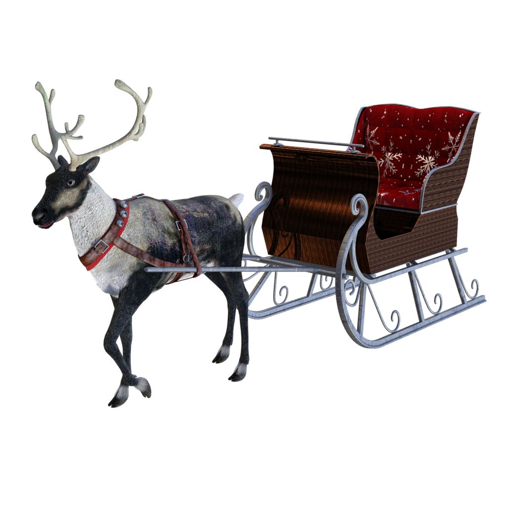 Santa sleigh PNG    图片编号:38729