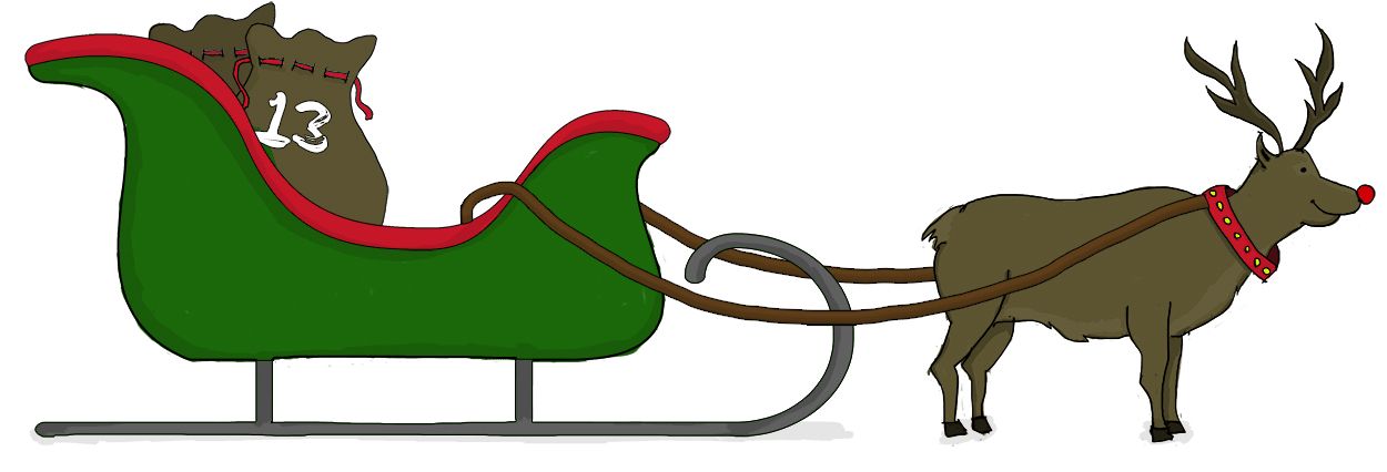 Santa sleigh PNG    图片编号:38736