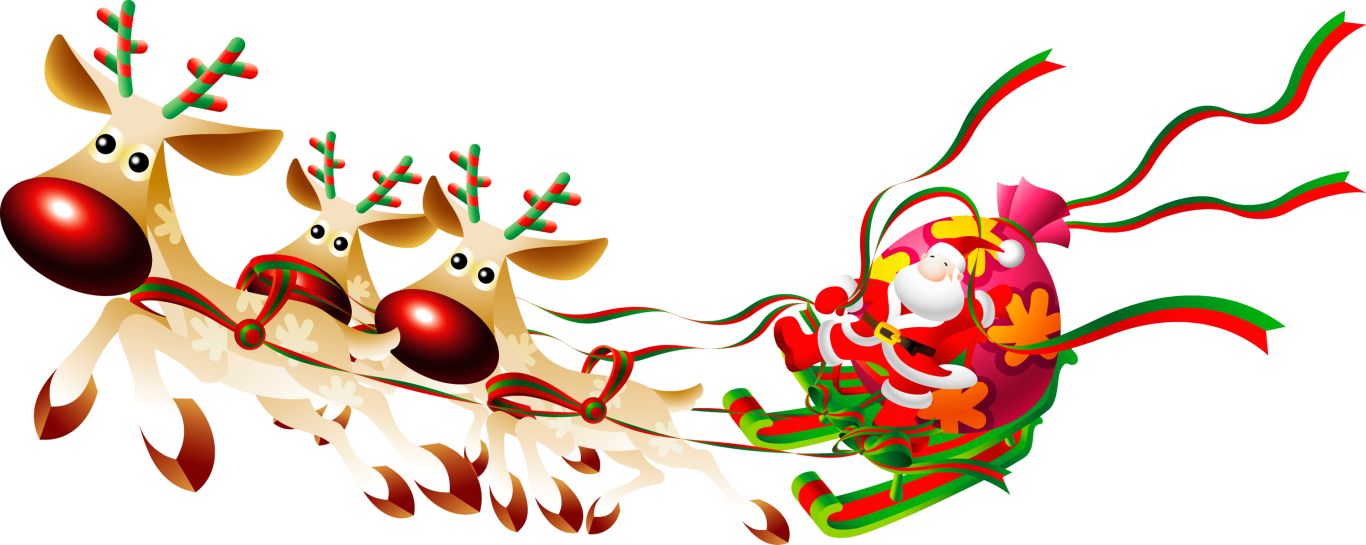 Santa sleigh PNG    图片编号:38663