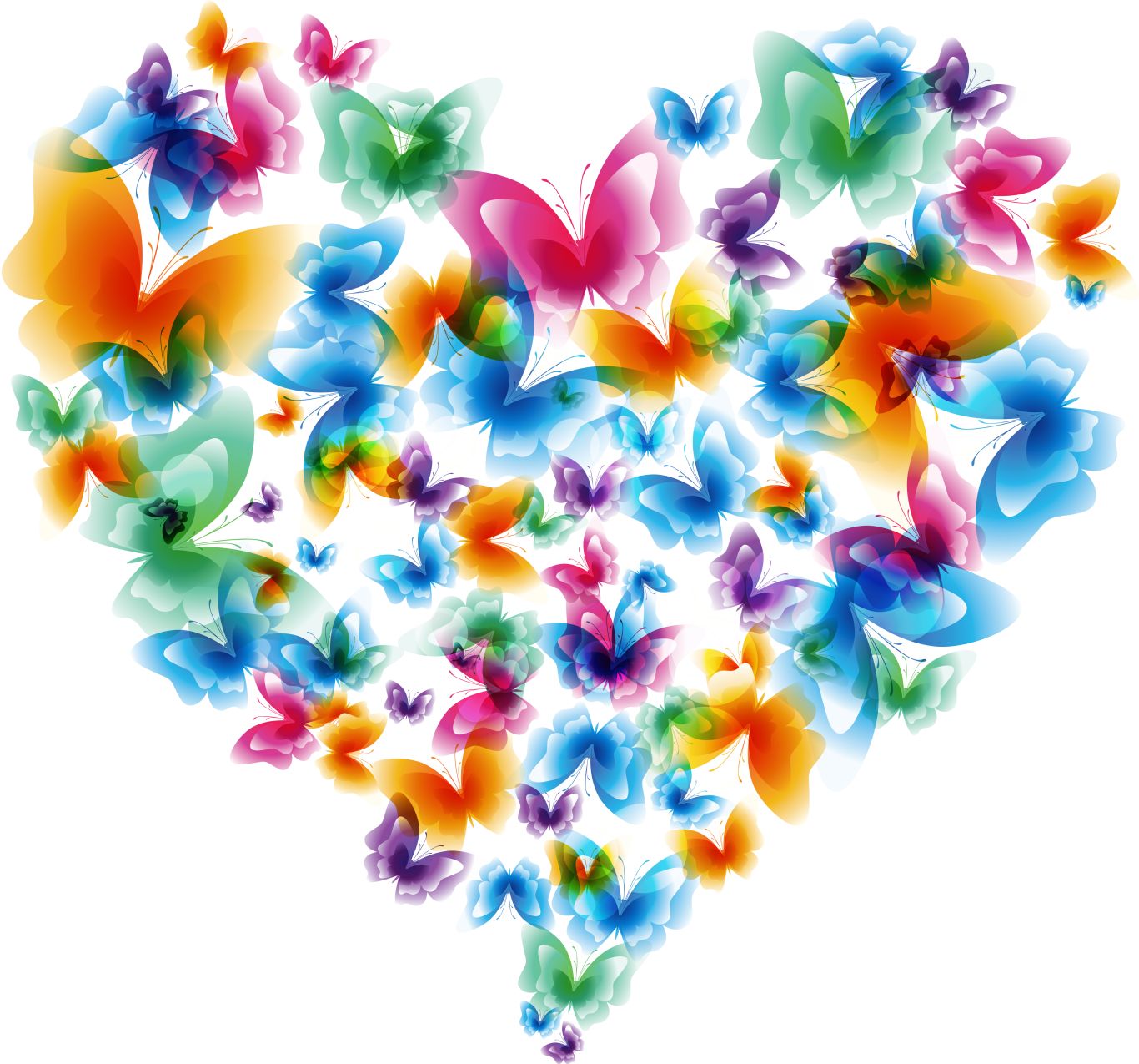 colorful butterfly PNG    图片编号:103834