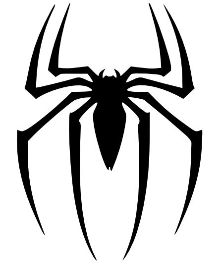 Black spider siluet logo PNG image    图片编号:4549