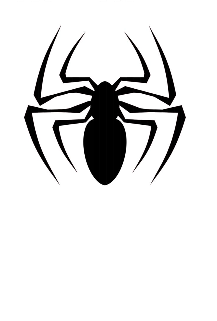Black spider siluet logo PNG image    图片编号:4550