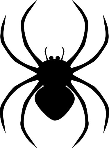 Black spider siluet logo PNG image    图片编号:4551