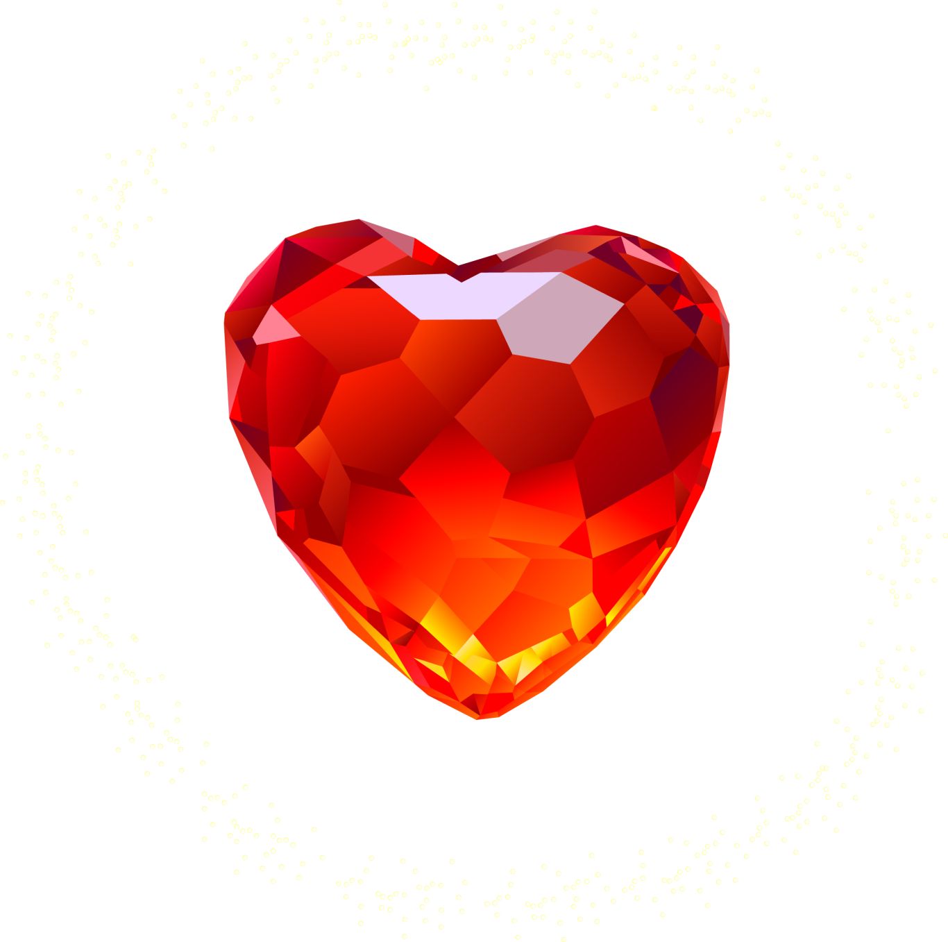Heart diamond PNG image    图片编号:6681