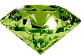 Green diamond PNG image    图片编号:6698