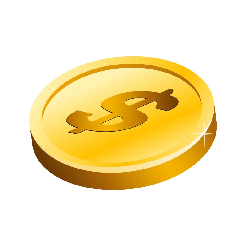 Gold coin PNG image    图片编号:10982
