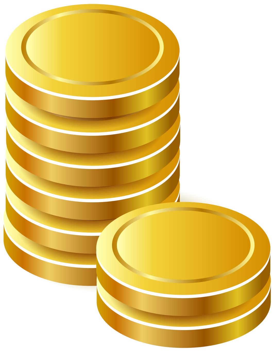 Gold coins PNG image    图片编号:11022