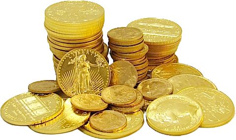 Gold coins PNG image    图片编号:11033