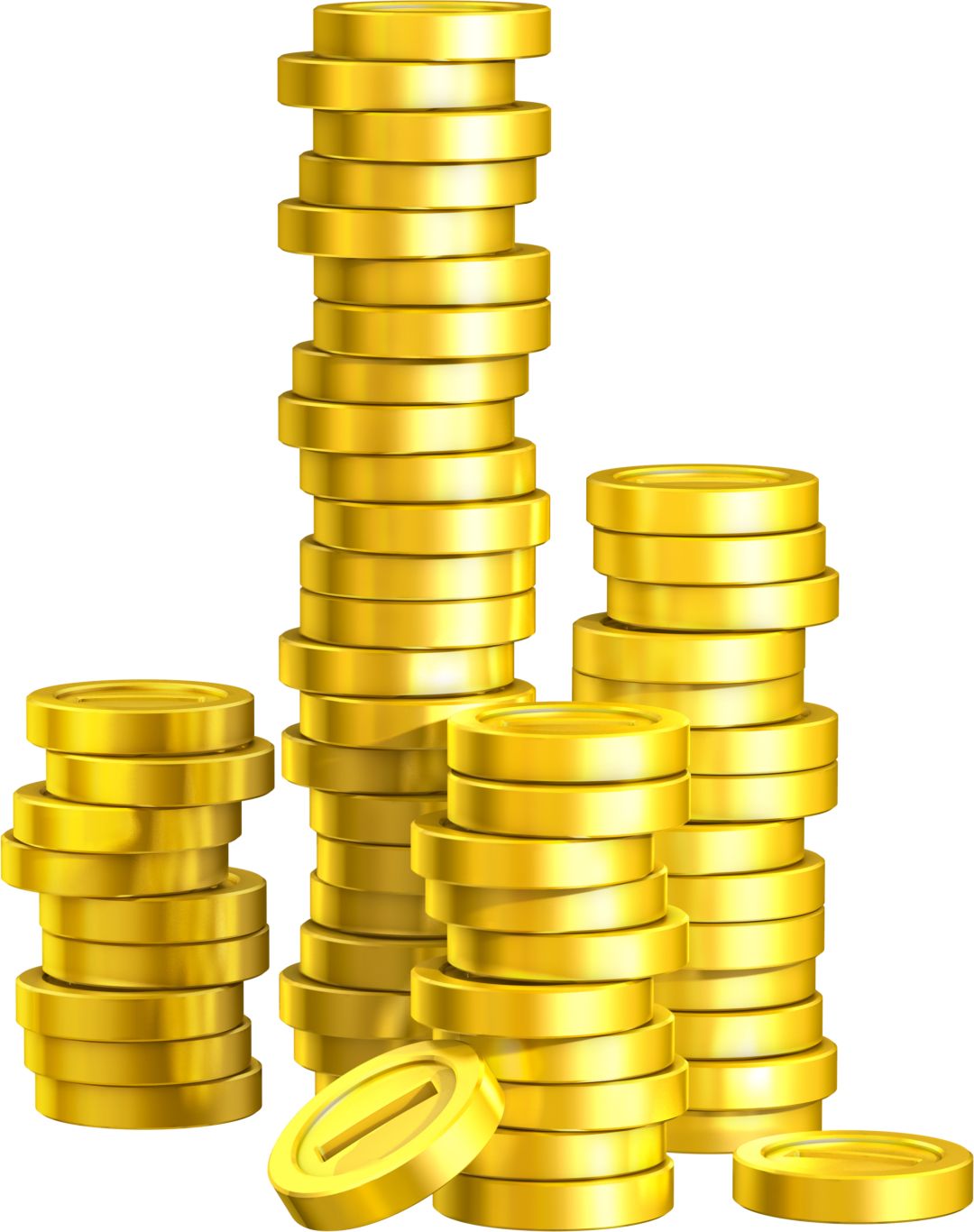 Gold coins PNG image    图片编号:11037