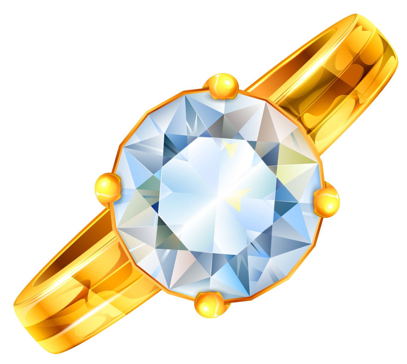 gold ring with diamond PNG    图片编号:6763