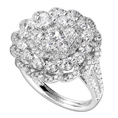 silver ring with diamonds PNG    图片编号:6778