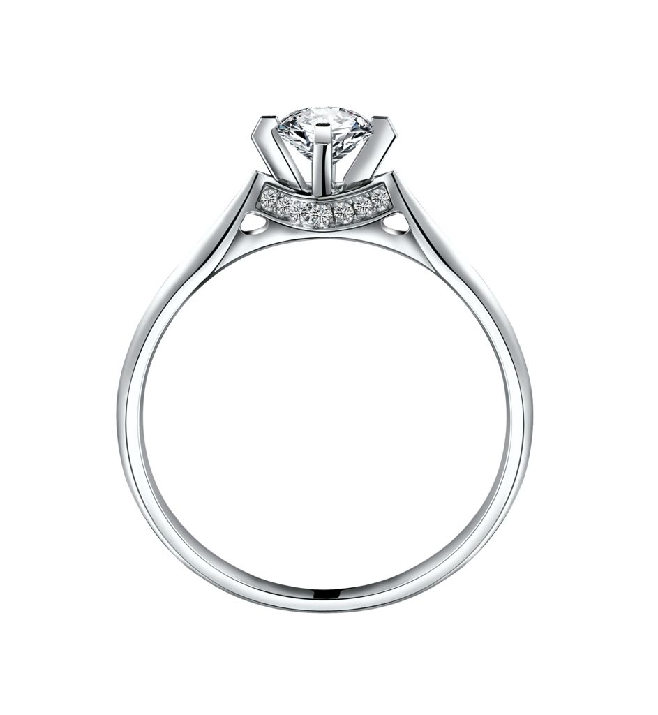 silver ring with diamond PNG    图片编号:6792