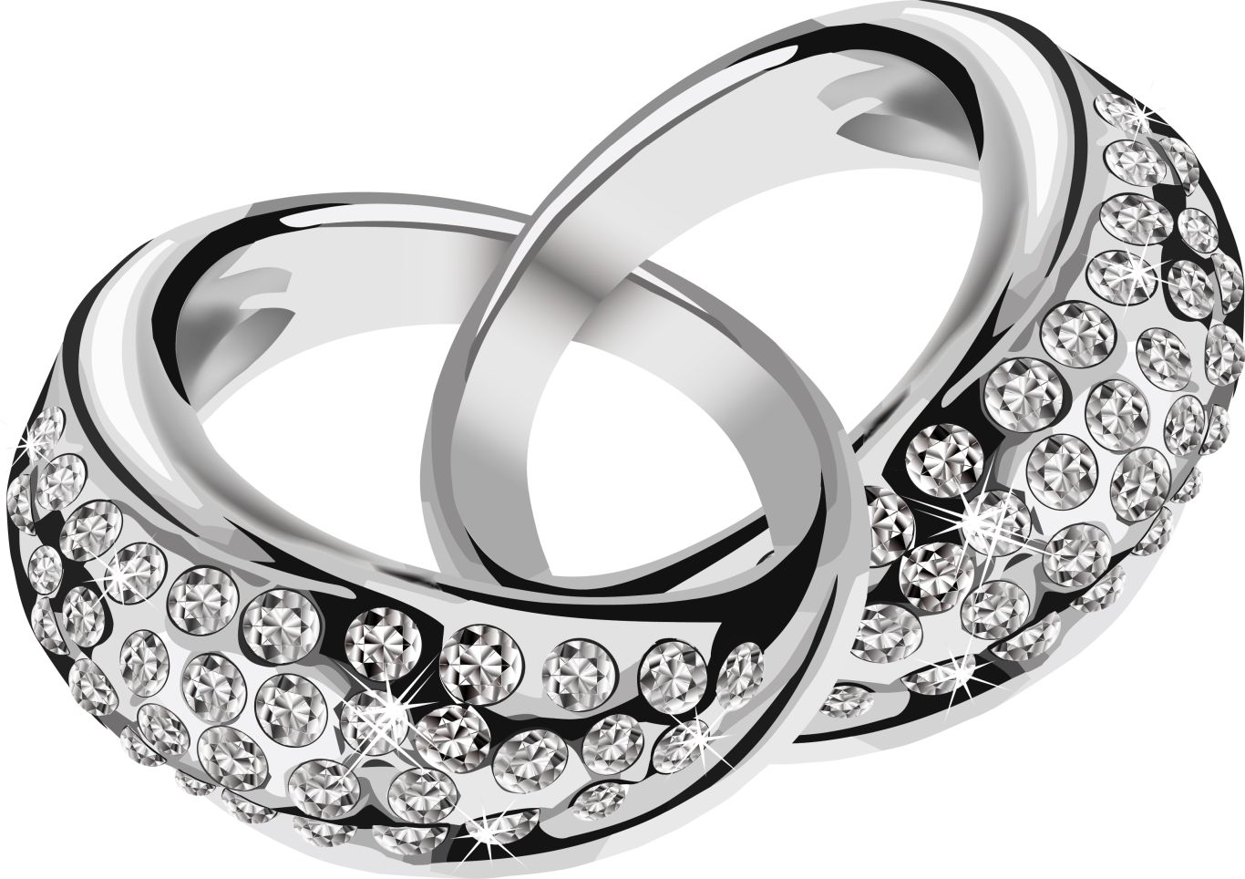 silver rings with diamonds PNG    图片编号:6796